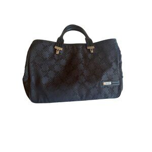 Tumi Womens Black Handbag With Interior Pockets & Zipper Closure